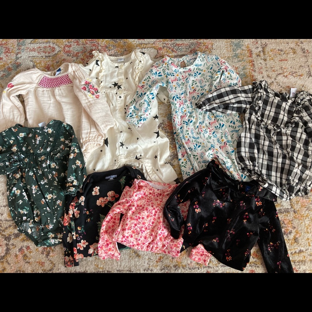Baby Girl Old Navy Long Sleeve Bundle of 8